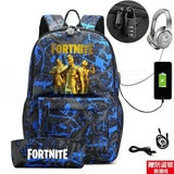 Game Backpack Student Bag USB Charging 3D Backpack Travel Girls Boys La