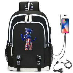 Waterproof USB Charging Schoolbag Boys Girls Outdoor Travel Backpack