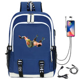 Waterproof USB Charging Schoolbag Boys Girls Outdoor Travel Backpack