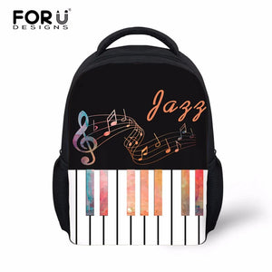 12 inch Piano Music Printed Toddler Backpack Children School Bags
