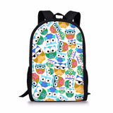 16 Inch Owl Printing Schoolbag for Kids, Carry on Bag mochila escolar