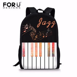 16 inch Musical Note Printed Daypack for Kids Boys