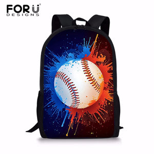 16inch Baseballs Bookbag Girls School Bags Big Capacity School Backpack