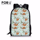 3D Sloth Print Girls Daily Backpack Women Casual Rucksack Cheeky Ferrets