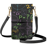 Classic Shoulder Bag with Mathematical Formula Print