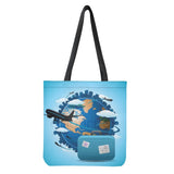Aircraft Printing Tote Bag For Women High Capacity Ladies Shopper Bag