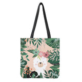 Alpaca Print Women Shoulder Bag Large Capacity Foldable Girl Shopping Bag
