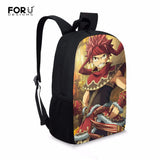 Anime Fairy Tail Pattern Backpack for Kids Boys