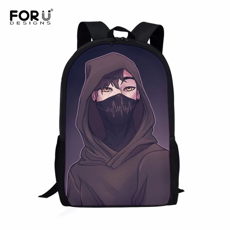 Anime Tokyo Ghoul Pattern Kids Backpacks for School Boys Teenagers