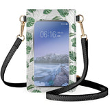 Banana Leaves Palm Leaf One Shoulder Bag Fresh Green Anti-fall Phone Package