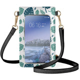 Banana Leaves Palm Leaf One Shoulder Bag Fresh Green Anti-fall Phone Package