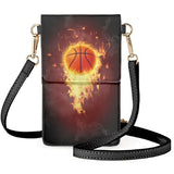 Basketball Fire 3D Printed Mobile Phone Bag Flame Wrist Pack Unisex