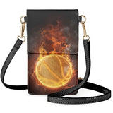 Basketball Fire 3D Printed Mobile Phone Bag Flame Wrist Pack Unisex