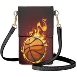 Basketball Fire 3D Printed Mobile Phone Bag Flame Wrist Pack Unisex
