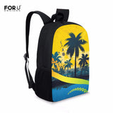Beach Coconut Tree Pattern Backpack 16 inch School Bags