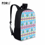 Cartoon Alpaca Kids School Backpack - Big Capacity