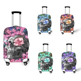 Flower Skull Print Personalized Luggage Cover