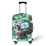 Flower Skull Print Personalized Luggage Cover