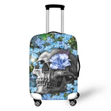 Flower Skull Print Personalized Luggage Cover