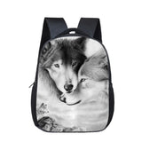 Wolf Print Kindergarten Bookbag for Kids