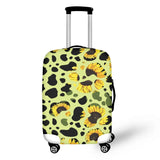Camouflage Sunflower Print Airplane Travel Accessories Luggage Cover Protector