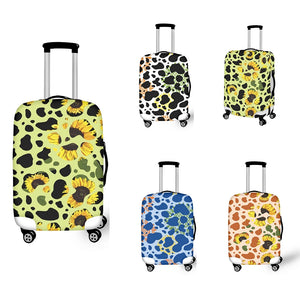Camouflage Sunflower Print Airplane Travel Accessories Luggage Cover Protector