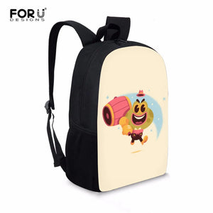 Frog Pattern Casual 16 Inch School Backpack for Kids Lightweight