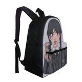 Wednesday Addams Backpack Cartoon Girl Print Student TV Series Schoolbag