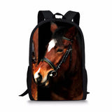 Kids Horse Printing Schoolbags Lightweight Backpacks