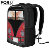 Kids School Bus Funny Print Preschool Kindergarten Book Bag Boys Girls