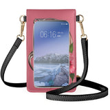Roses Mobile Phone Bag PU Leather Shoulder Pouch
