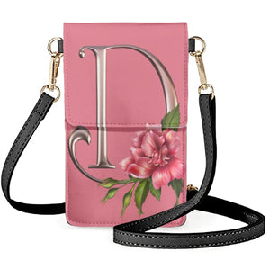 Roses Mobile Phone Bag PU Leather Shoulder Pouch