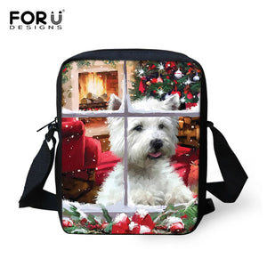 Christmas Bag Westie Crossbody Book Bag for Women