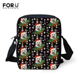 Christmas Bag Westie Crossbody Book Bag for Women
