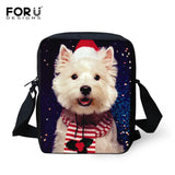 Christmas Bag Westie Crossbody Book Bag for Women