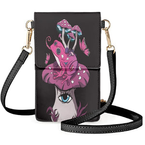 Colorful Mushroom Animation Mobile Phone Bag One Shoulder Bags