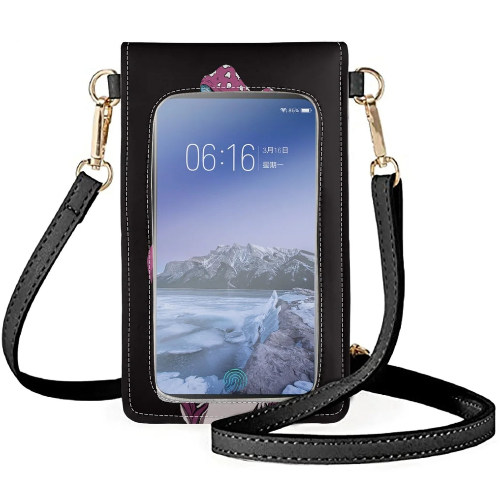 Colorful Mushroom Animation Mobile Phone Bag One Shoulder Bags
