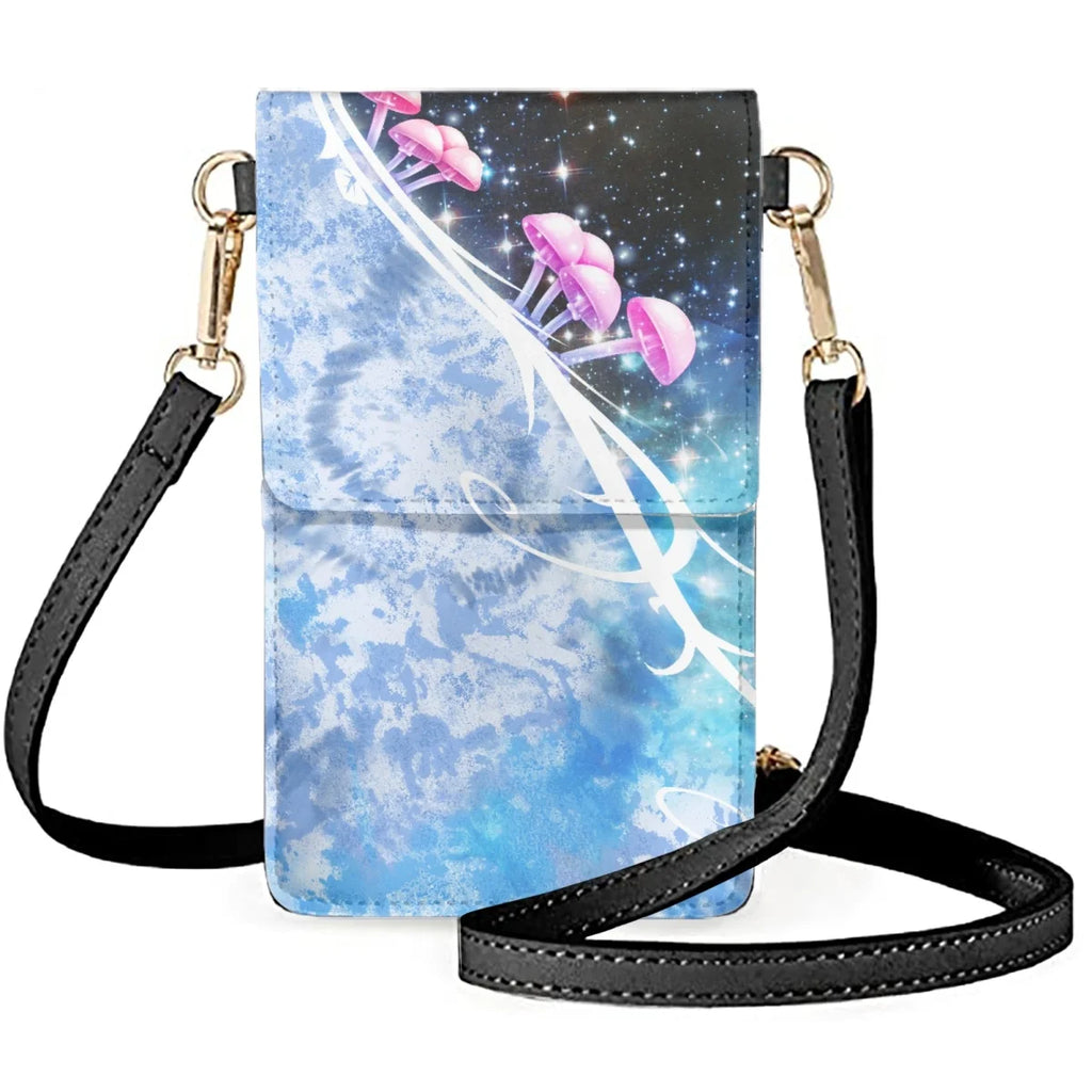 Colorful Mushroom Animation Mobile Phone Bag One Shoulder Bags