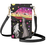 Colorful Mushroom Animation Mobile Phone Bag One Shoulder Bags