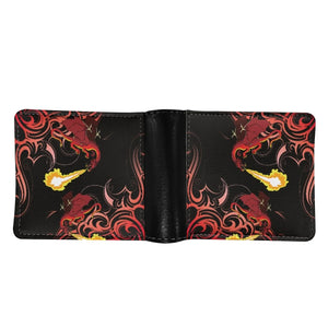 Dragon Print Waterproof Men's Short Wallet Clutch Purse