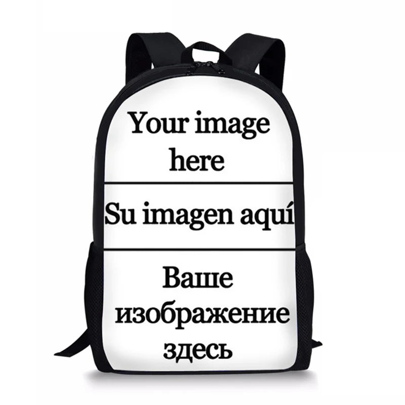 Flag Horse Print Kids School Bags 16inch Primary Boys Girls Bookbags