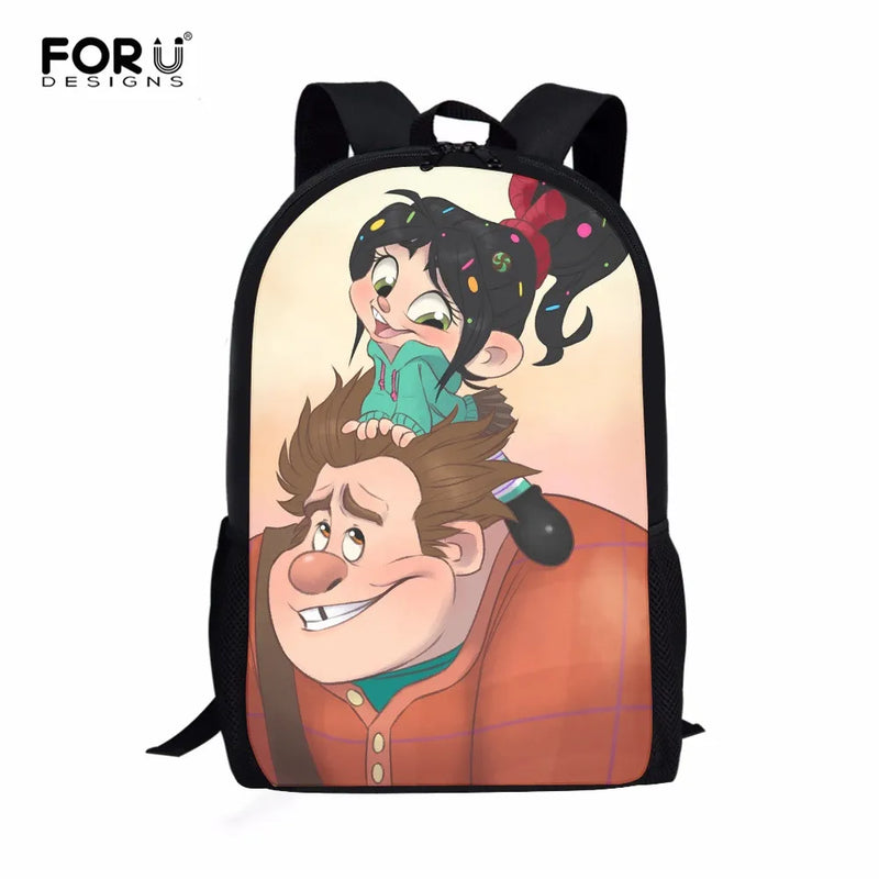 Durable Cartoon School Backpack for Girls