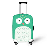 Purple Cartoon Owl Print Travel Hand Luggage Protective Cover Waterproof