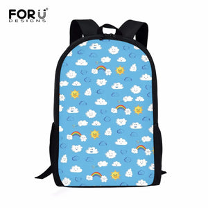 Rainbow Pattern Backpack for High School Students