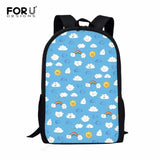 Rainbow Pattern Backpack for High School Students