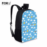 Rainbow Pattern Backpack for High School Students