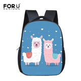 Llama Print Kids School Bags 12inch Mini Bookbags