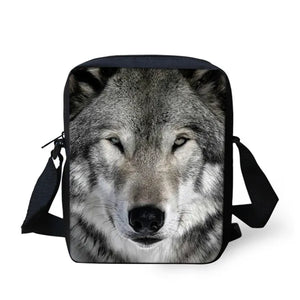 Wolf Shoulder Bag Mini Crossbody Children Boys Messenger Bags