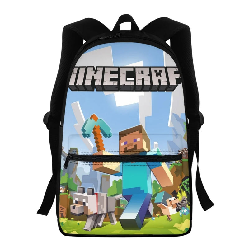 Game Scene Double Shoulder Strap Bookbag for Students