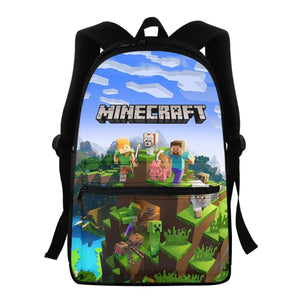 Game Scene Double Shoulder Strap Bookbag for Students